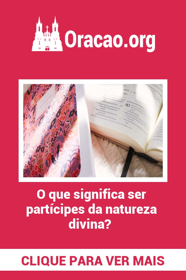 O que significa ser partícipes da natureza divina? O que significa ser partícipes da natureza divina?